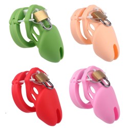 silicone cb6000s chastity devices in pink green white flesh red