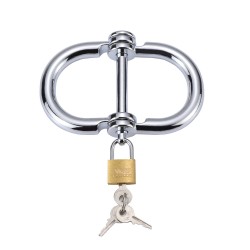 handcuffs with brass lock