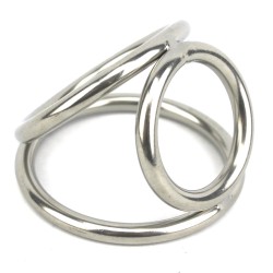 triple chrome cock and ball ring