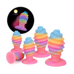 luminous colorful butt plug