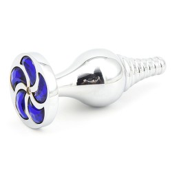 cusp head butt plug with spiral diamond