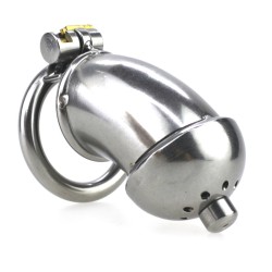 built in lock chastity cage with penis plug l